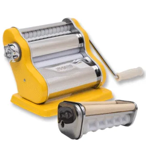 OFERTA COMBO | Máquina de pastas Familiar color amarilla + Raviolero