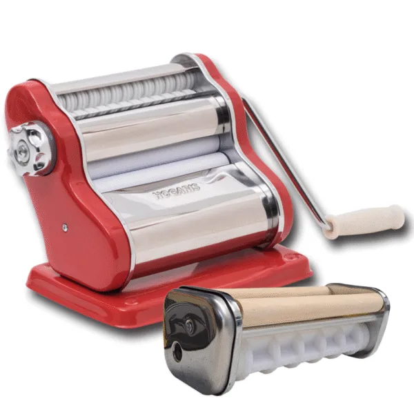 OFERTA COMBO | Máquina de pastas Familiar color roja + Raviolero