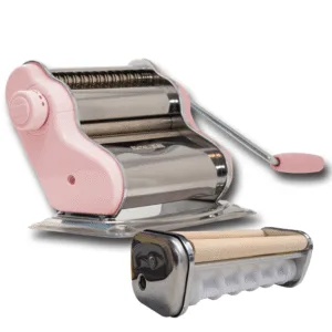 OFERTA COMBO | Máquina de pastas Gourmet color Rosa + Raviolero